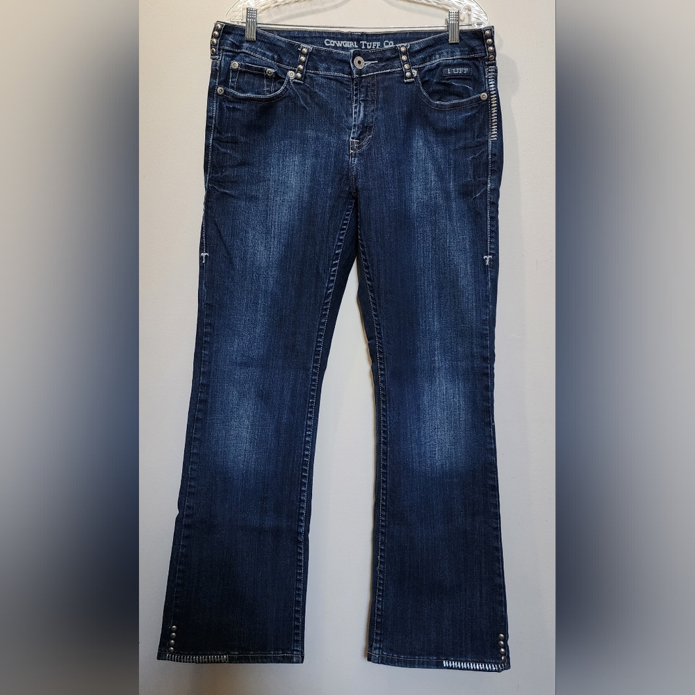 Cowgirl Tuff Co. Women's Western Riding Jeans - Chrome Gypsy 32/31 Bootcut